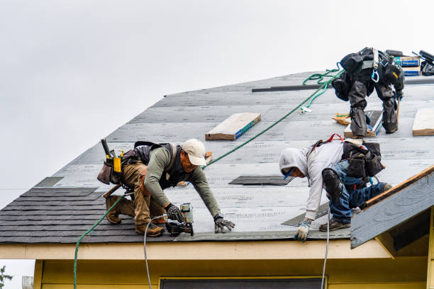 Professional Roof Installation technician working in Prague, OK